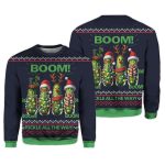 Boom Pickle All The Way Ugly Christmas Sweater