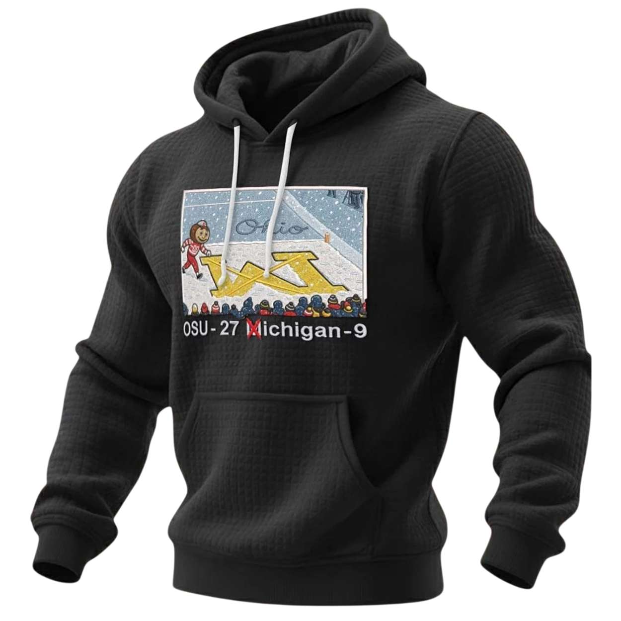 Brutus Ohio Snow Erase The M Waffle Hoodie Brutus Ohio Snow Erase The M Waffle Hoodie
