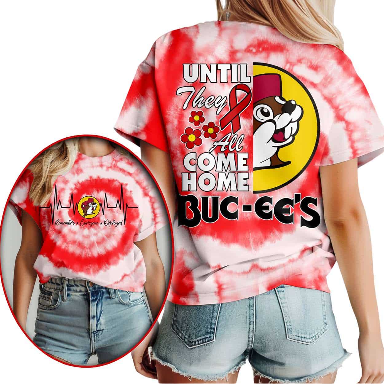 Buc EeS Remember Everyone Deployed Tie Dye Shirt Buc-Ee'S Remember Everyone Deployed Tie Dye Shirt