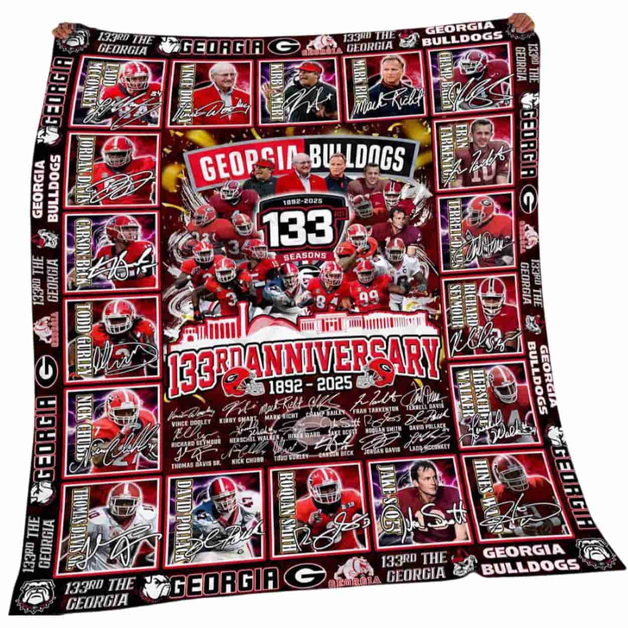 Bulldogs 133rd Anniversary 1892 2025 Blanket Bulldogs 133rd Anniversary 1892-2025 Blanket