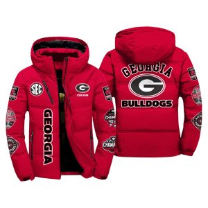 Personalized Georgia Football Champions Winter Down Jacket
