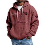 Cardinals Est 1898 Quarter Zip Waffle Hoodie