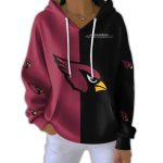 Cardinals Football Split Ribbed Hooded Sweater