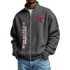 Cardinals Football Waffle Zip-Up Sweatshirt