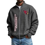 Cardinals Football Waffle Zip-Up Sweatshirt