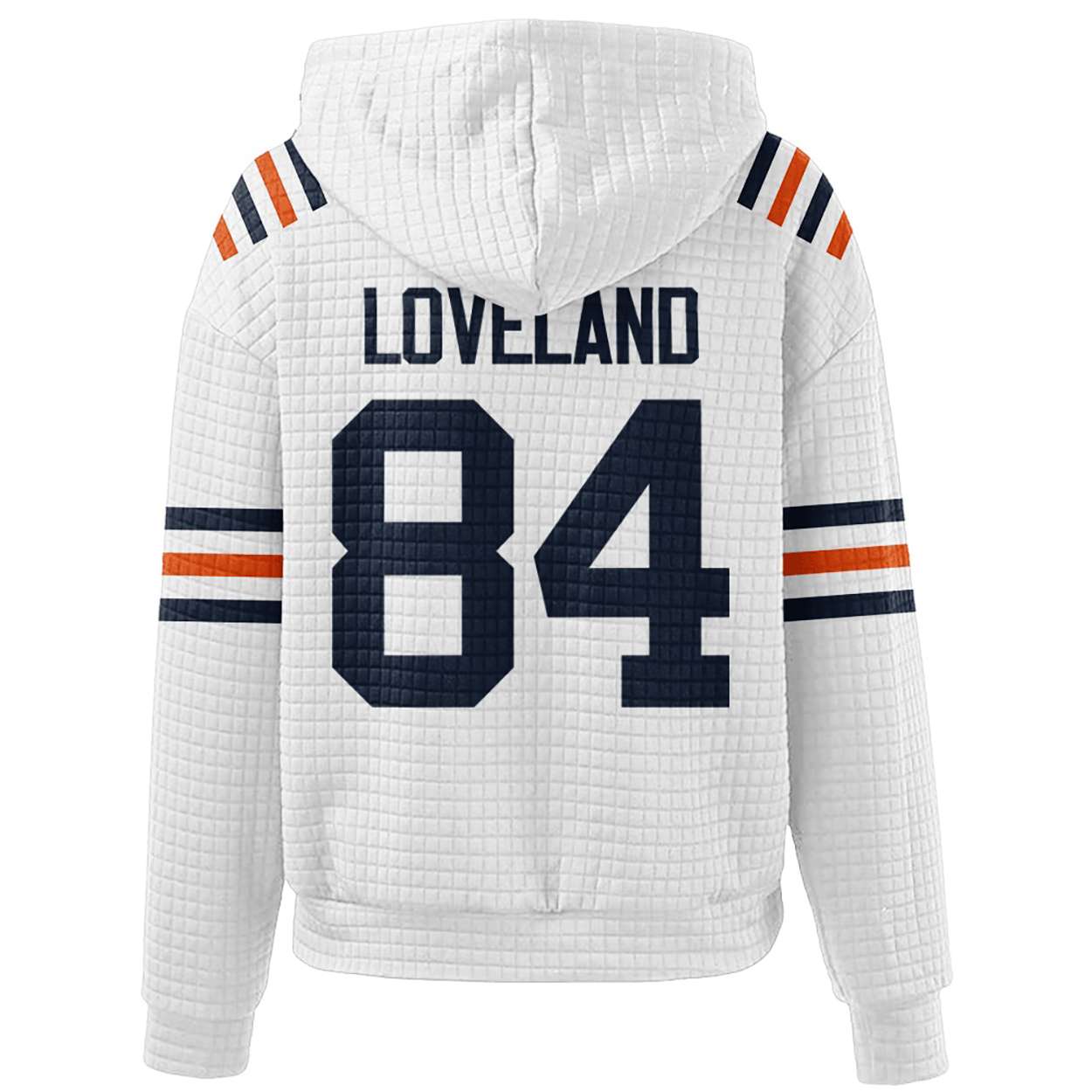 Chicago Footballl Colston Loveland 84 Waffle Hoodie Chicago Footballl Colston Loveland 84 Waffle Hoodie