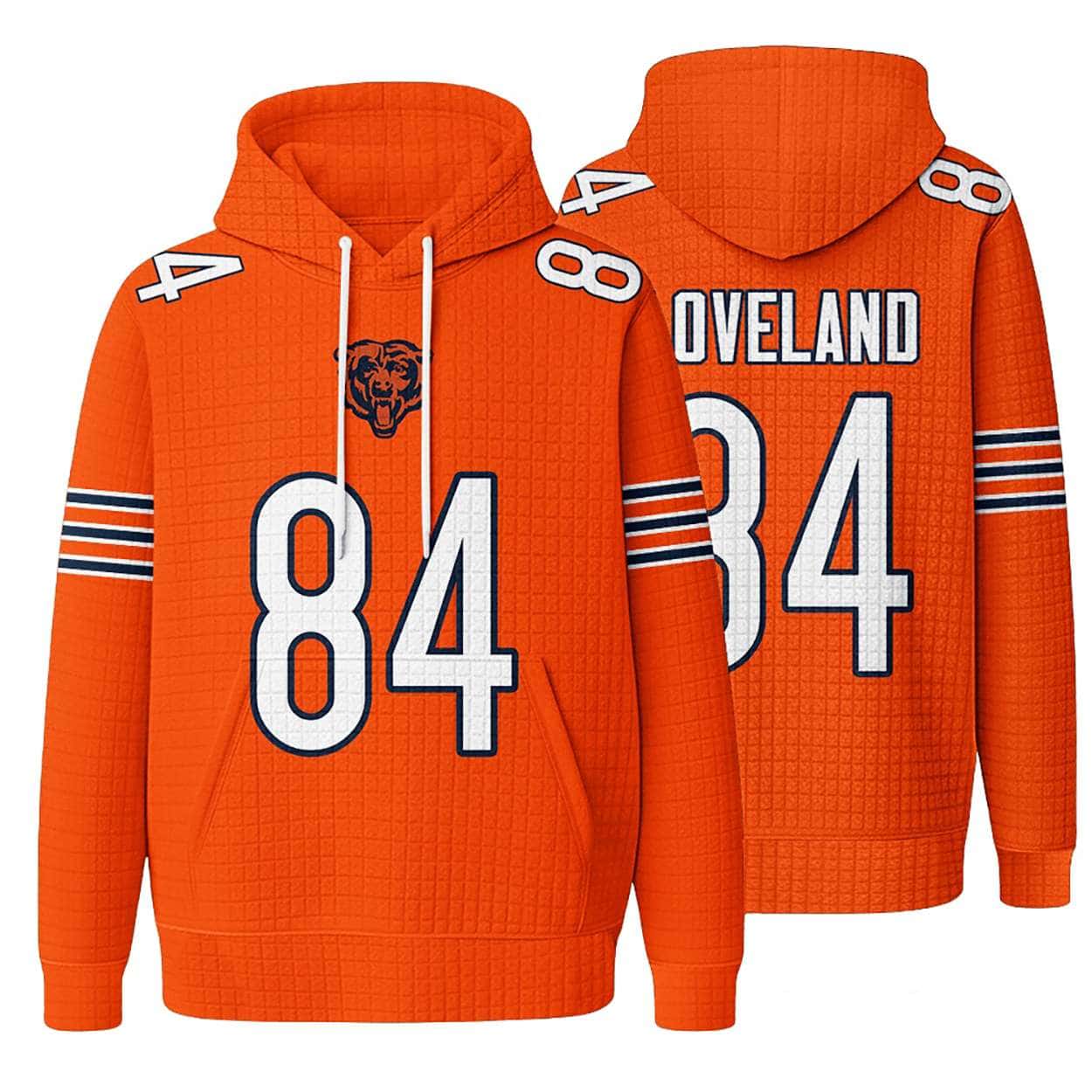 Chicago Footballl Colston Loveland 84 Waffle Hoodie Chicago Footballl Colston Loveland 84 Waffle Hoodie