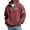Chiefs Est 1959 Quarter Zip Waffle Hoodie