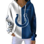 Colts Football Split Pit Striped Hoodie