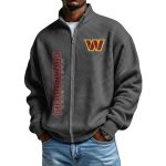 Commanders Football Waffle Zip-Up Sweatshirt