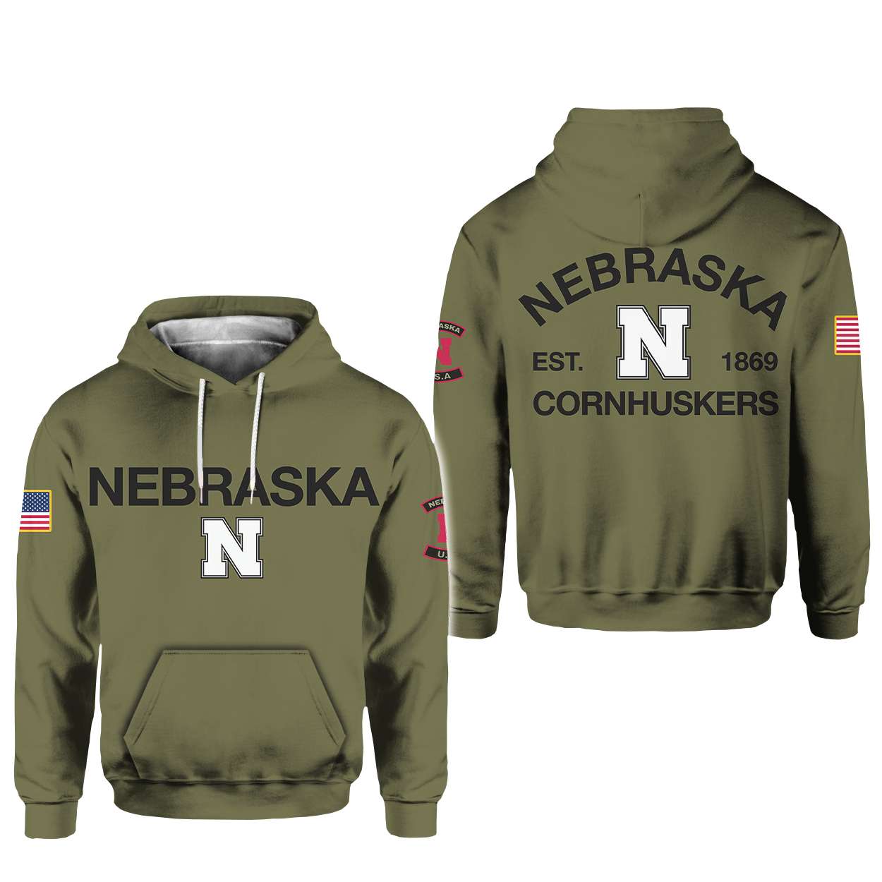 Cornhuskers Military Appreciation Hoodie 2025 1 Cornhuskers Military Appreciation Hoodie 2025