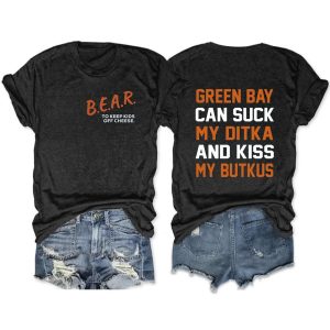 Green Bay Sucks Bears Two Sided Tee2