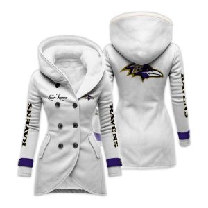 Personalized Ravens Long Hooded Fleece Jacket1