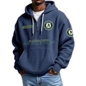 Athletics Est 1968 Quarter Zip Waffle Hoodie 3 Athletics Est 1968 Quarter Zip Waffle Hoodie3