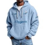 Dodgers Est 1883 Quarter Zip Waffle Hoodie