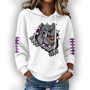 JMU Duke Dog Football Waffle Hoodie