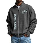 Eagles Football Waffle Zip-Up Sweatshirt