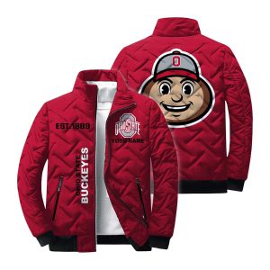 Personalized Buckeyes Est 1889 Winter Warm Quilted Jacket1