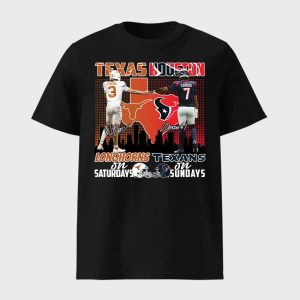Longhorns Texans On Saturday Sunday Sport Team T Shirt 1