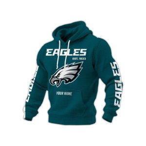 Eagles Est 1933 Personalized Waffle Hoodie