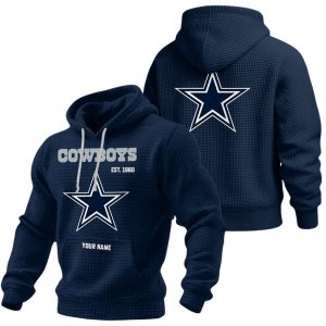 Personalized Cowboys Est 1960 Waffle Fashion Hoodie