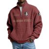 Florida State Football Est 1902 Waffle Stand Collar Half Zip Sweatshirt