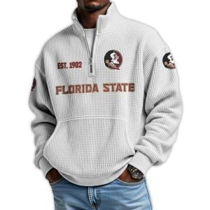 Florida State Football Est 1902 Waffle Stand Collar Half Zip Sweatshirt 4 Florida State Football Est 1902 Waffle Stand Collar Half Zip Sweatshirt4