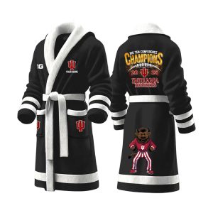 Indiana Football 2025 Big Ten Conference Champions Fleece Bathrobe1