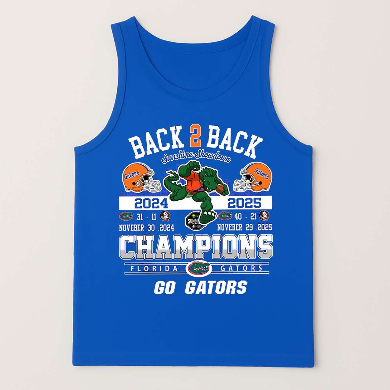 Gators Back 2 Back Sunshine Showdown Champions 2025 Shirt Gators Back 2 Back Sunshine Showdown Champions 2025 Shirt
