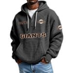 Giants Est 1883 Quarter Zip Waffle Hoodie