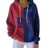 Giants Football Split Ribbed Hooded Sweater