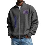 Giants Football Waffle Zip-Up Sweatshirt