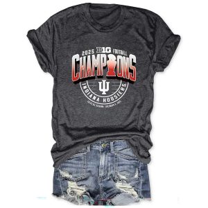 Hoosiers 2025 Big Football Champions Tee1