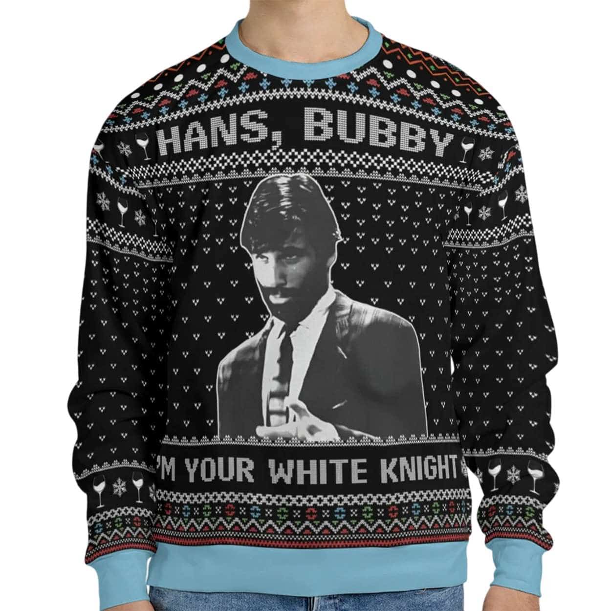 Hans Bubby I’m Your White Knight Ugly Christmas Sweater Hans Bubby I’m Your White Knight Ugly Christmas Sweater