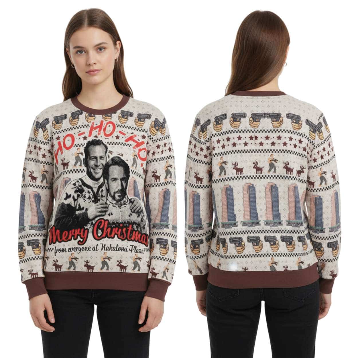 Ho Ho Ho Merry Christmas Die Hard Ugly Christmas Sweater