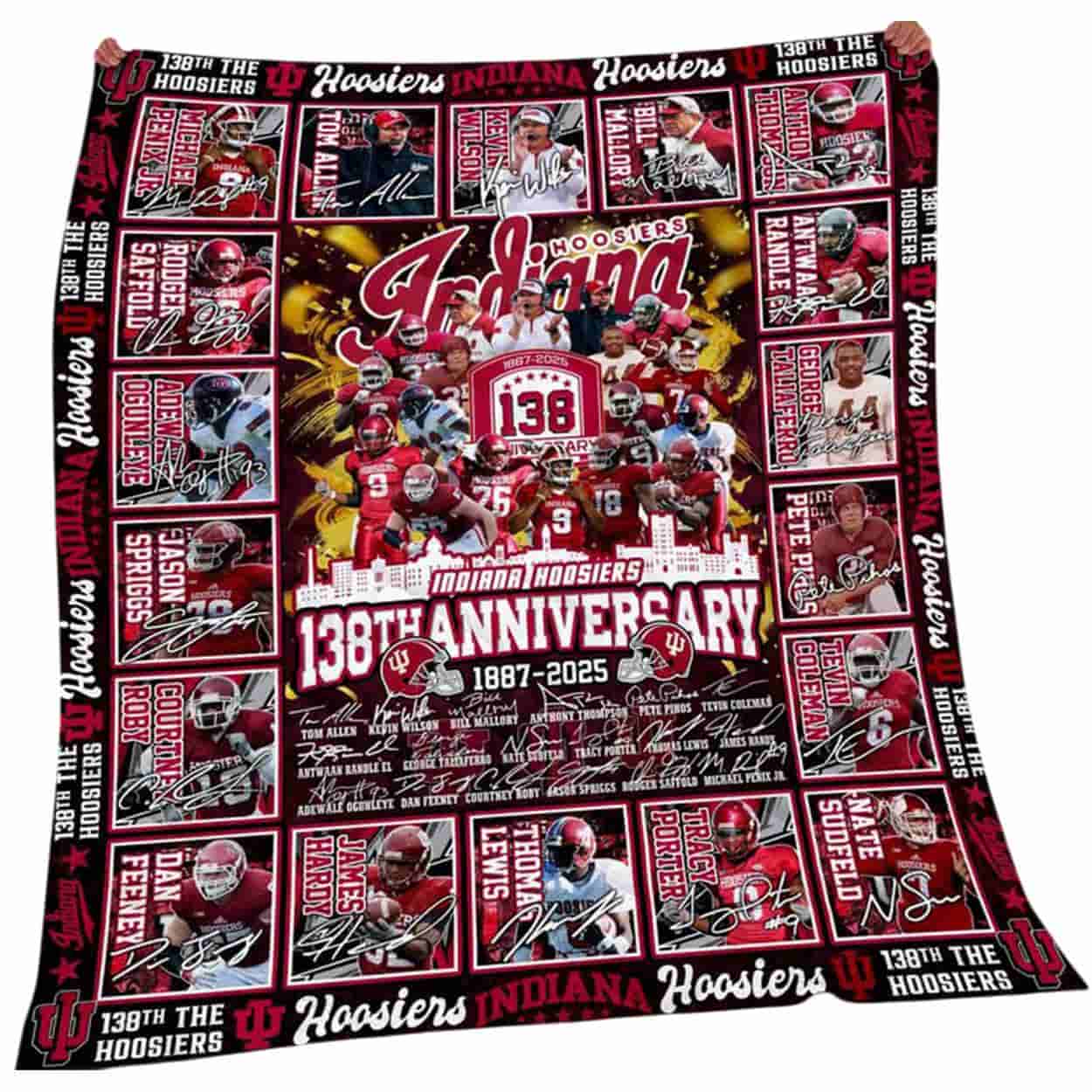 Hoosiers 138th Anniversary 1887 2025 Blanket Hoosiers 138th Anniversary 1887-2025 Blanket