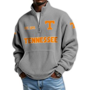 Tennessee Football Est 1891 Waffle Stand Collar Half Zip Sweatshirt 2 Tennessee Football Est 1891 Waffle Stand Collar Half Zip Sweatshirt2