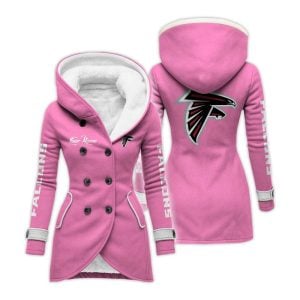 Personalized Falcons Long Hooded Fleece Jacket3