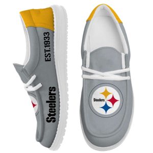 Personalized Steelers Est 1933 Canvas Shoes2
