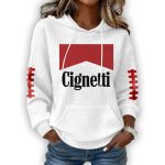Indiana Football Cignetti Print Waffle Hoodie