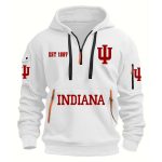 Indiana Football Est 1887 Hoodie Half Zipper