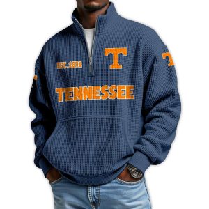 Tennessee Football Est 1891 Waffle Stand Collar Half Zip Sweatshirt 3 Tennessee Football Est 1891 Waffle Stand Collar Half Zip Sweatshirt3