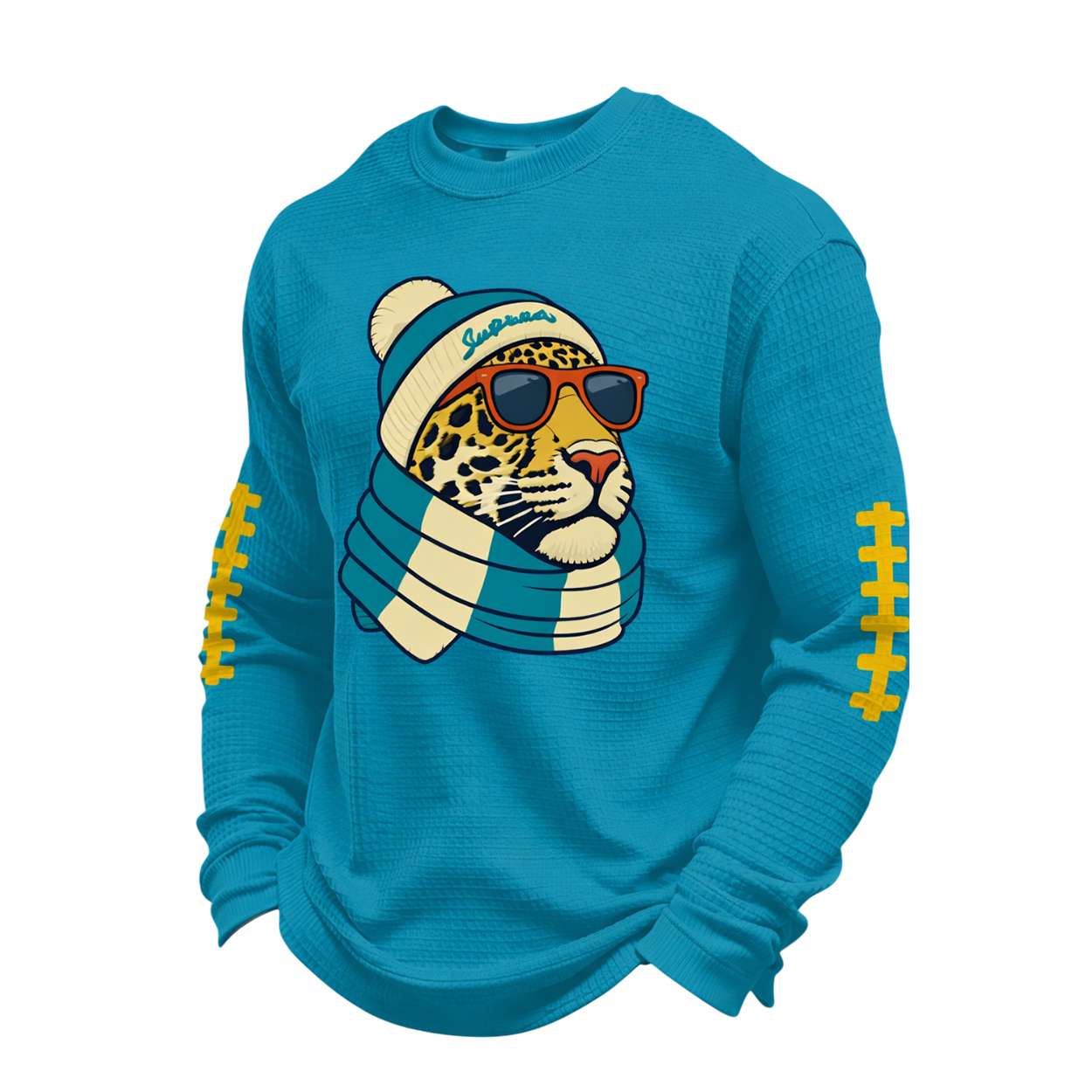 Jaguars DUUUVAL Football Waffle Fabric Long-sleeved T-shirt Jaguars DUUUVAL Football Waffle Fabric Long-sleeved T-shirt