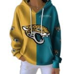 Jaguars Football Split Pit Striped Hoodie