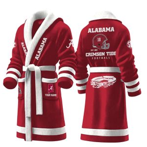 Alabama Football Est 1892 Personalized Fleece Bathrobe