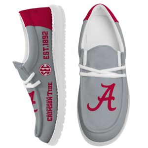 Personalized Alabama Est 1892 Canvas Shoes2