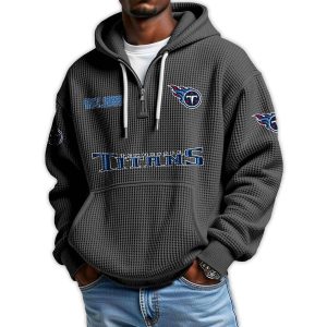 Titans Est 1959 Quarter Zip Waffle Hoodie2