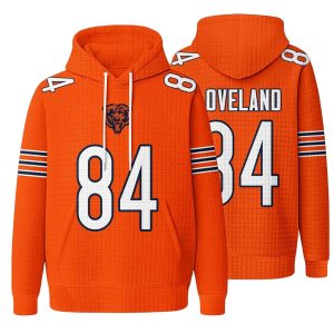 Chicago Footballl Colston Loveland 84 Waffle Hoodie 3 Chicago Footballl Colston Loveland 84 Waffle Hoodie3