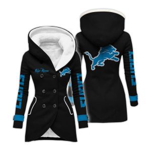 Personalized Lions Long Hooded Fleece Jacket1