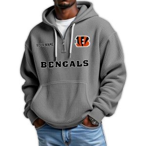2025 Personalized Bengals Quarter Zip Waffle Hoodie 2 2025 Personalized Bengals Quarter Zip Waffle Hoodie3